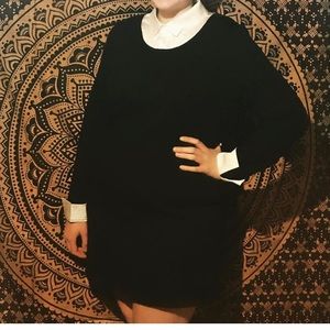 Black dress with white collar